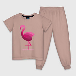 Детская пижама Фламинго минималистичный