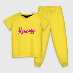Пижама хлопковая детская Kenergy, цвет: желтый