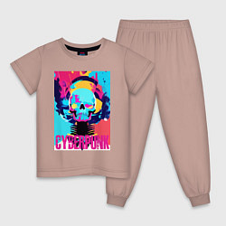 Детская пижама Cool skull - cyberpunk - pop art