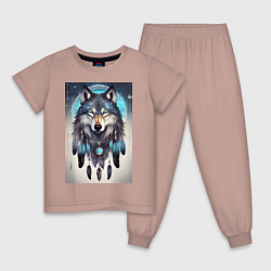 Детская пижама Шаман волк