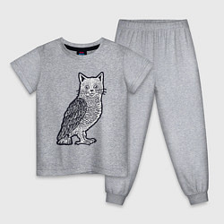 Детская пижама Кошка сова