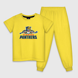 Пижама хлопковая детская Florida panthers - hockey team, цвет: желтый