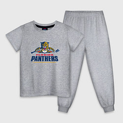 Пижама хлопковая детская Florida panthers - hockey team, цвет: меланж