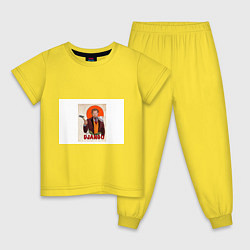 Пижама хлопковая детская Кэлвин Кэнди, цвет: желтый