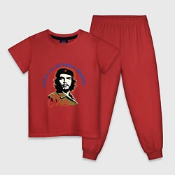 Пижама хлопковая детская Че Гевара - всегда вперёд к победе!, цвет: красный