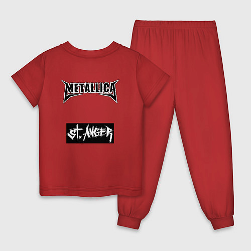 Детская пижама Обложка альбома St Anger группы Metallica / Красный – фото 2