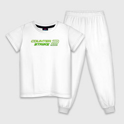 Детская пижама Counter strike 2 green logo
