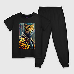 Детская пижама Крутой леопард житель мегаполиса