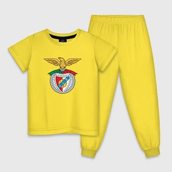 Пижама хлопковая детская Benfica club, цвет: желтый