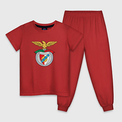 Пижама хлопковая детская Benfica club, цвет: красный