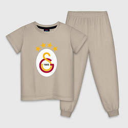 Пижама хлопковая детская Galatasaray fc sport, цвет: миндальный