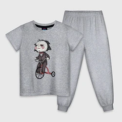 Пижама хлопковая детская Saw bike, цвет: меланж
