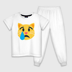 Детская пижама Жёлтый котик грустит