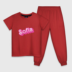 Пижама хлопковая детская Sofia - retro barbie style, цвет: красный