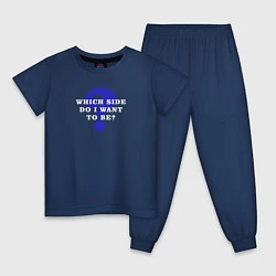 Пижама хлопковая детская Slipknot: Which side, цвет: тёмно-синий