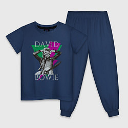 Пижама хлопковая детская David Bowie hand goggles, цвет: тёмно-синий