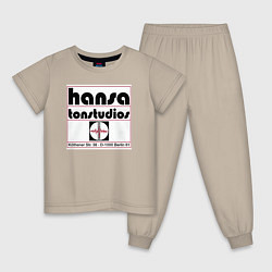 Пижама хлопковая детская Depeche Mode - Hansa tonstudios, цвет: миндальный