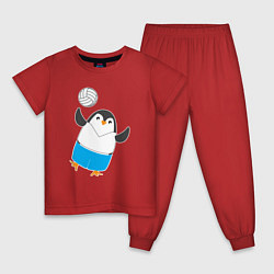 Детская пижама Пингвин волейболист
