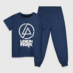 Пижама хлопковая детская Linkin Park - white, цвет: тёмно-синий