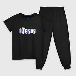 Пижама хлопковая детская Depeche Mode - personal jesus logo, цвет: черный