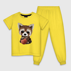 Детская пижама Красная панда баскетболист