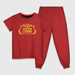 Пижама хлопковая детская Стеф Карри 30, цвет: красный