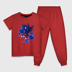 Пижама хлопковая детская Принцесса Луна из My Little Pony в кино, цвет: красный