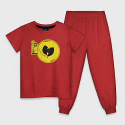 Пижама хлопковая детская Wu-Tang vinyl, цвет: красный