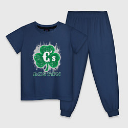 Пижама хлопковая детская Boston Celtics style, цвет: тёмно-синий