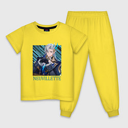 Пижама хлопковая детская Нёвиллет судья, цвет: желтый
