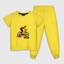 Детская пижама Велосипедист спортсмен