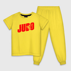 Пижама хлопковая детская Judo red, цвет: желтый