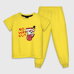 Пижама хлопковая детская Кейн Удивительный цифровой цирк, цвет: желтый