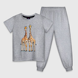 Детская пижама Друзья-жирафы