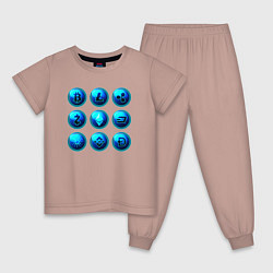 Детская пижама Крипта логотипы