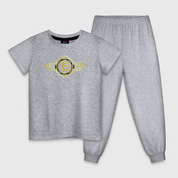 Детская пижама Биткоин крипто лого