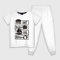 Детская пижама Есть спать яхтинг