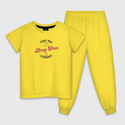 Пижама хлопковая детская Bang Chan k-idols, цвет: желтый