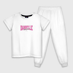 Пижама хлопковая детская Danielle k-idols, цвет: белый