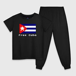 Пижама хлопковая детская Free Cuba, цвет: черный
