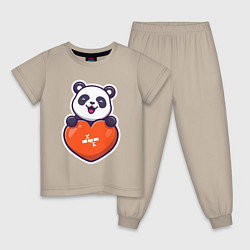 Детская пижама Сердечная панда