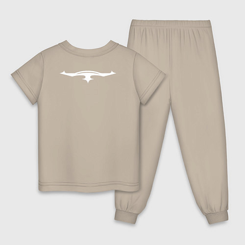 Детская пижама Звезда белая / Миндальный – фото 2