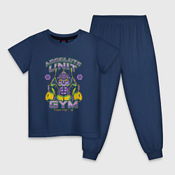 Пижама хлопковая детская Absolute unit gym, цвет: тёмно-синий
