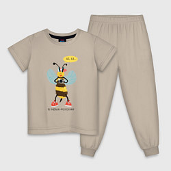 Детская пижама Пчёлка-фотограф серия: весёлые пчёлки