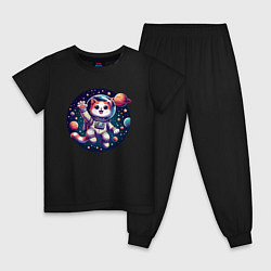Детская пижама Funny kitten astronaut - ai art