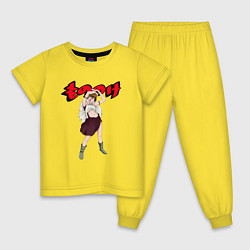 Пижама хлопковая детская Принцесса Мононоке - Студия Гибли, цвет: желтый