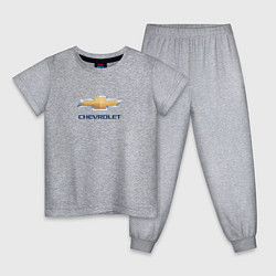 Пижама хлопковая детская Chevrolet авто бренд, цвет: меланж