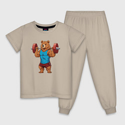 Детская пижама Медведь со штангой