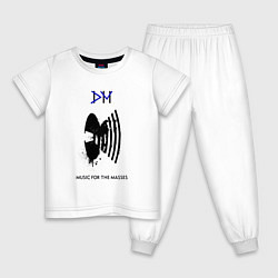 Пижама хлопковая детская Depeche Mode - for the masses, цвет: белый