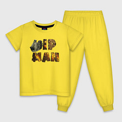 Пижама хлопковая детская IP Man fist, цвет: желтый